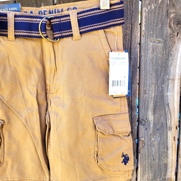 U.S.Polo Assn. Kinds Tan Cargo Shorts Boys Size 6 - Picture 10 of 16